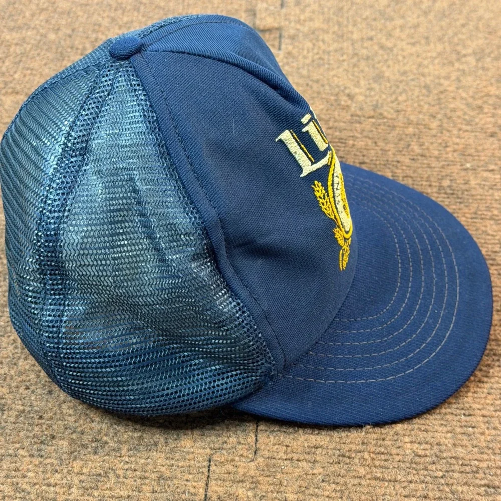 Miller Lite Beer Trucker Hat Navy Blue Mesh Snapback A Fine Pilsner Beer Crest